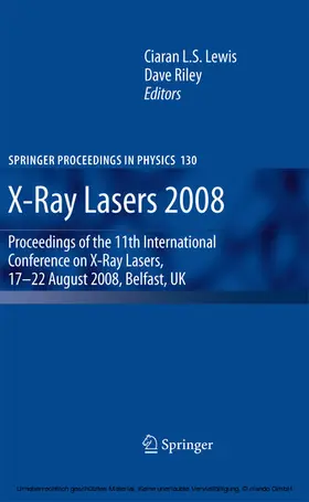 Lewis / Riley |  X-Ray Lasers 2008 | eBook | Sack Fachmedien
