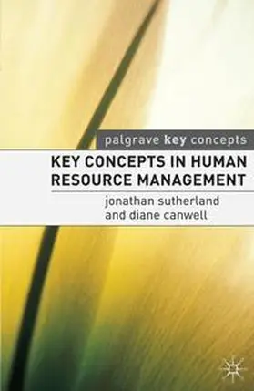 Sutherland / Canwell |  Key Concepts in Human Resource Management | Buch |  Sack Fachmedien