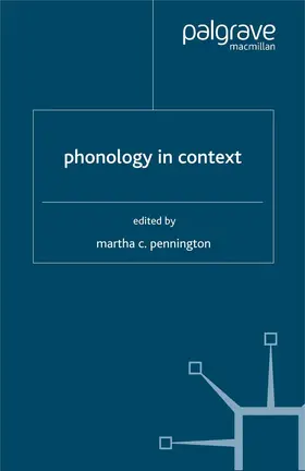 Pennington |  Phonology in Context | Buch |  Sack Fachmedien