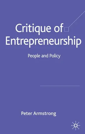 Armstrong |  Critique of Entrepreneurship | Buch |  Sack Fachmedien