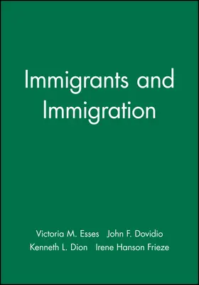 Esses / Dovidio / Dion |  Immigrants and Immigration | Buch |  Sack Fachmedien
