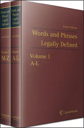  Words and Phrases Legally Defined | Buch |  Sack Fachmedien