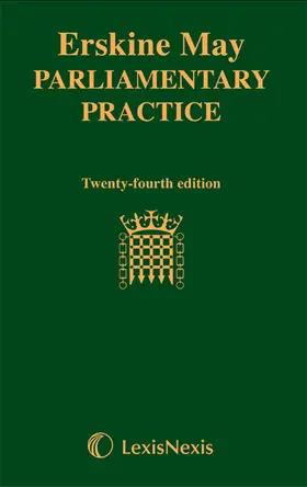 Simon / Jack |  Erskine May: Parliamentary Practice | Buch |  Sack Fachmedien