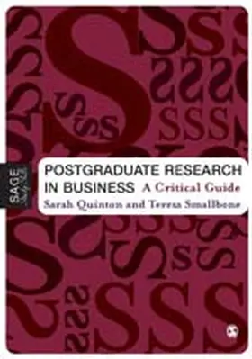 Quinton / Smallbone |  Postgraduate Research in Business | Buch |  Sack Fachmedien