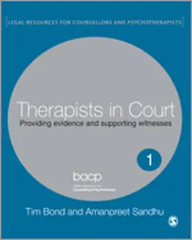 Bond / Sandhu | Therapists in Court | Buch | 978-1-4129-1267-9 | sack.de