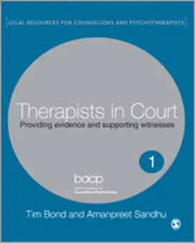 Bond / Sandhu |  Therapists in Court | Buch |  Sack Fachmedien