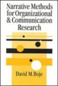 Boje |  Narrative Methods for Organizational & Communication Research | eBook | Sack Fachmedien