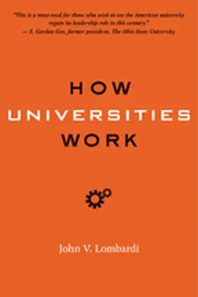 Lombardi |  How Universities Work | Buch |  Sack Fachmedien
