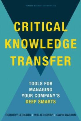 Leonard-Barton / Swap / Barton |  Critical Knowledge Transfer | Buch |  Sack Fachmedien