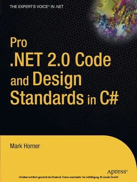 Horner | Pro .NET 2.0 Code and Design Standards in C# | E-Book | www.sack.de