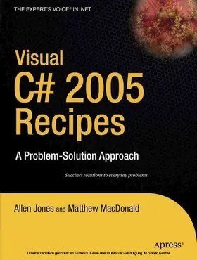 Rajan / MacDonald / Jones | Visual C# 2005 Recipes | E-Book | www.sack.de