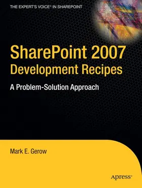 Gerow |  SharePoint 2007 Development Recipes | Buch |  Sack Fachmedien