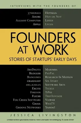 Livingston |  Founders at Work | eBook | Sack Fachmedien
