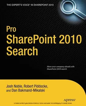 Noble / Piddocke / Bakmand-Mikalski |  Pro SharePoint 2010 Search | eBook | Sack Fachmedien