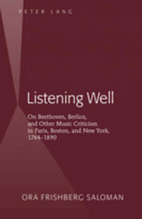 Saloman | Listening Well | Buch | 978-1-4331-0357-5 | sack.de