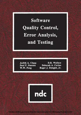 Clapp / Stanten / Peng | Software Quality Control, Error, Analysis | E-Book | sack.de