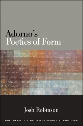 Robinson |  Adorno's Poetics of Form | eBook | Sack Fachmedien