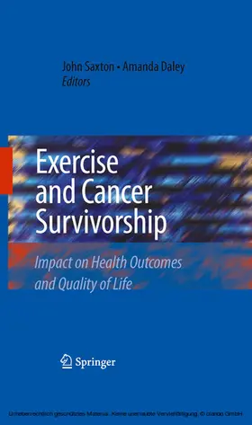 Saxton / Daley / Delay |  Exercise and Cancer Survivorship | eBook | Sack Fachmedien