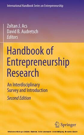 Acs / Audretsch | Handbook of Entrepreneurship Research | E-Book | sack.de