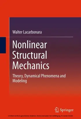 Lacarbonara |  Nonlinear Structural Mechanics | eBook | Sack Fachmedien