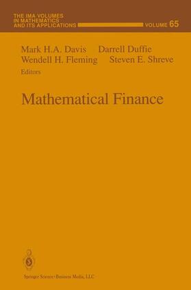 Davis / Shreve / Duffie | Mathematical Finance | Buch | 978-1-4419-2845-0 | sack.de
