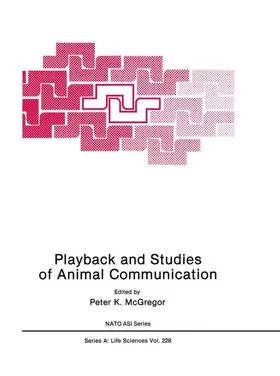 McGregor |  Playback and Studies of Animal Communication | Buch |  Sack Fachmedien