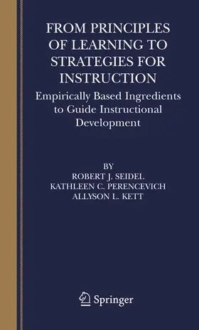 Seidel / Kett / Perencevich |  From Principles of Learning to Strategies for Instruction | Buch |  Sack Fachmedien