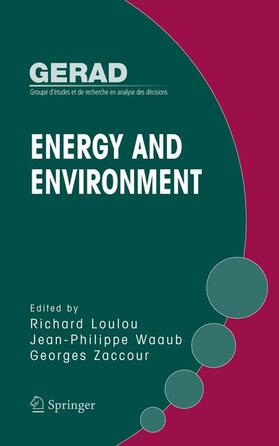 Loulou / Waaub / Zaccour | Energy and Environment | Buch | sack.de