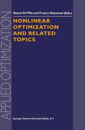 Giannessi / Pillo |  Nonlinear Optimization and Related Topics | Buch |  Sack Fachmedien