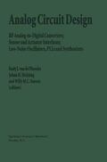 Plassche / Sansen / Huijsing |  Analog Circuit Design | Buch |  Sack Fachmedien