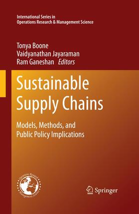 Boone / Ganeshan / Jayaraman | Sustainable Supply Chains | Buch | 978-1-4419-6104-4 | sack.de
