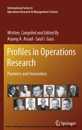 Assad / Gass |  Profiles in Operations Research | eBook | Sack Fachmedien