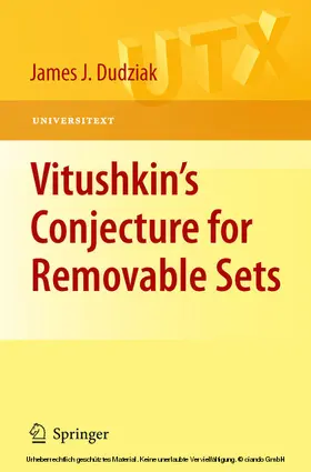 Dudziak | Vitushkin’s Conjecture for Removable Sets | E-Book | sack.de