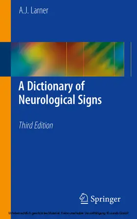 Larner |  A Dictionary of Neurological Signs | eBook | Sack Fachmedien