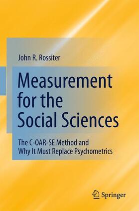 Rossiter |  Measurement for the Social Sciences | Buch |  Sack Fachmedien