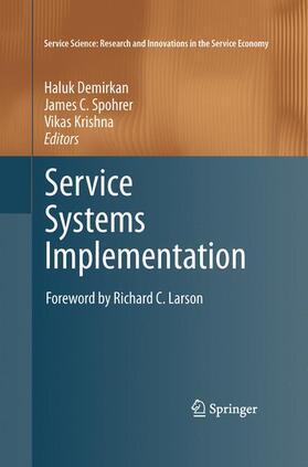 Demirkan / Spohrer / Krishna | Service Systems Implementation | Buch | 978-1-4419-7903-2 | sack.de