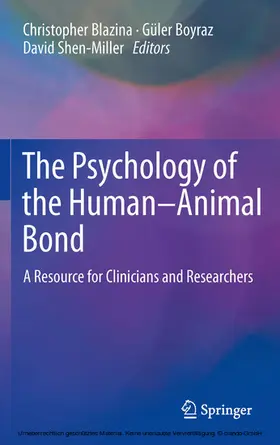 Blazina / Boyraz / Shen-Miller |  The Psychology of the Human-Animal Bond | eBook | Sack Fachmedien