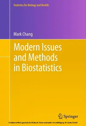 Chang |  Modern Issues and Methods in Biostatistics | eBook | Sack Fachmedien