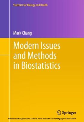 Chang | Modern Issues and Methods in Biostatistics | E-Book | sack.de