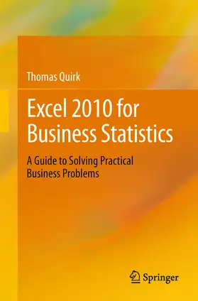 Quirk | Excel 2010 for Business Statistics | E-Book | sack.de
