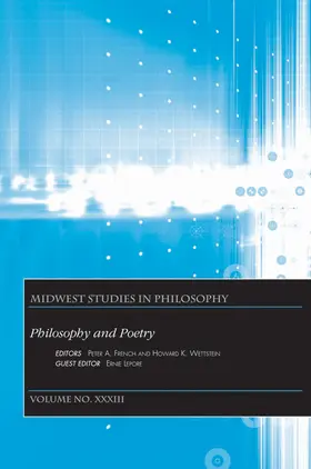 French / Wettstein |  Philosophy and Poetry, Volume XXXIII | Buch |  Sack Fachmedien