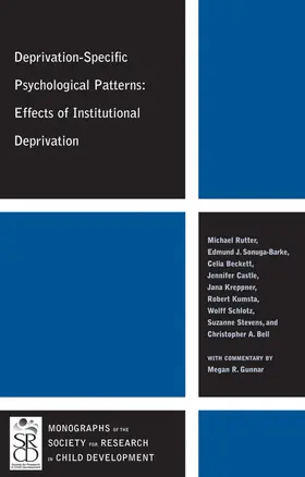 Rutter / Sonuga-Barke / Beckett |  Deprivation-Specific Psychological Patterns | Buch |  Sack Fachmedien