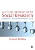 Henn / Weinstein / Foard |  A Critical Introduction to Social Research | eBook | Sack Fachmedien