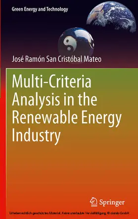 San Cristóbal Mateo |  Multi Criteria Analysis in the Renewable Energy Industry | eBook | Sack Fachmedien
