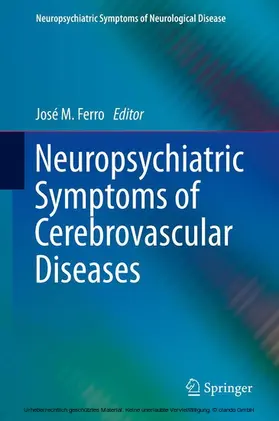 Ferro |  Neuropsychiatric Symptoms of Cerebrovascular Diseases | eBook | Sack Fachmedien