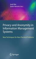Herranz / Nin |  Privacy and Anonymity in Information Management Systems | Buch |  Sack Fachmedien