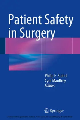 Stahel / Mauffrey |  Patient Safety in Surgery | eBook | Sack Fachmedien