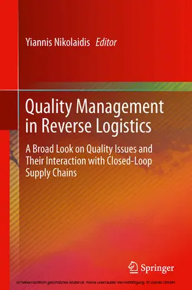 Nikolaidis |  Quality Management in Reverse Logistics | eBook | Sack Fachmedien
