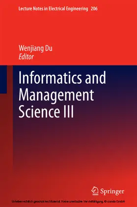 Du | Informatics and Management Science III | E-Book | sack.de