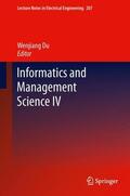 Du |  Informatics and Management Science IV | Buch |  Sack Fachmedien